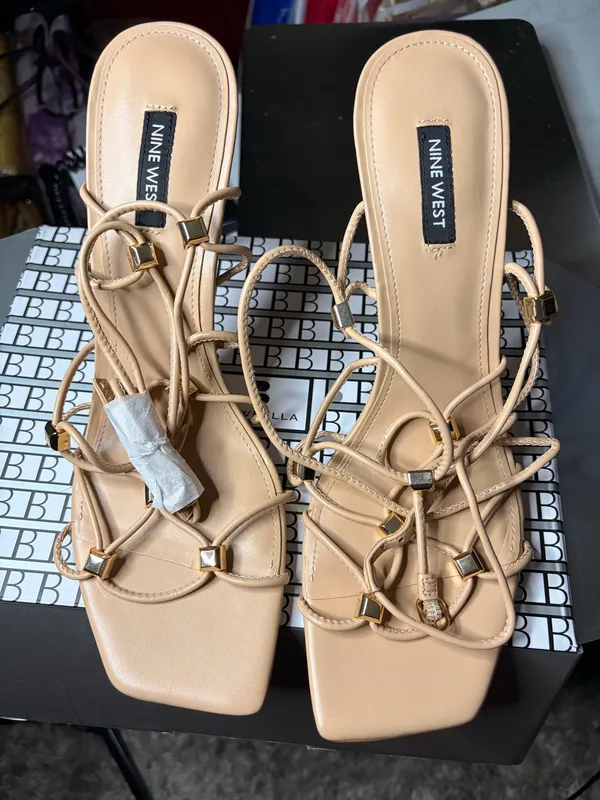 Nine West Women's Strappy Square Toe Flat Sandals - Image 2