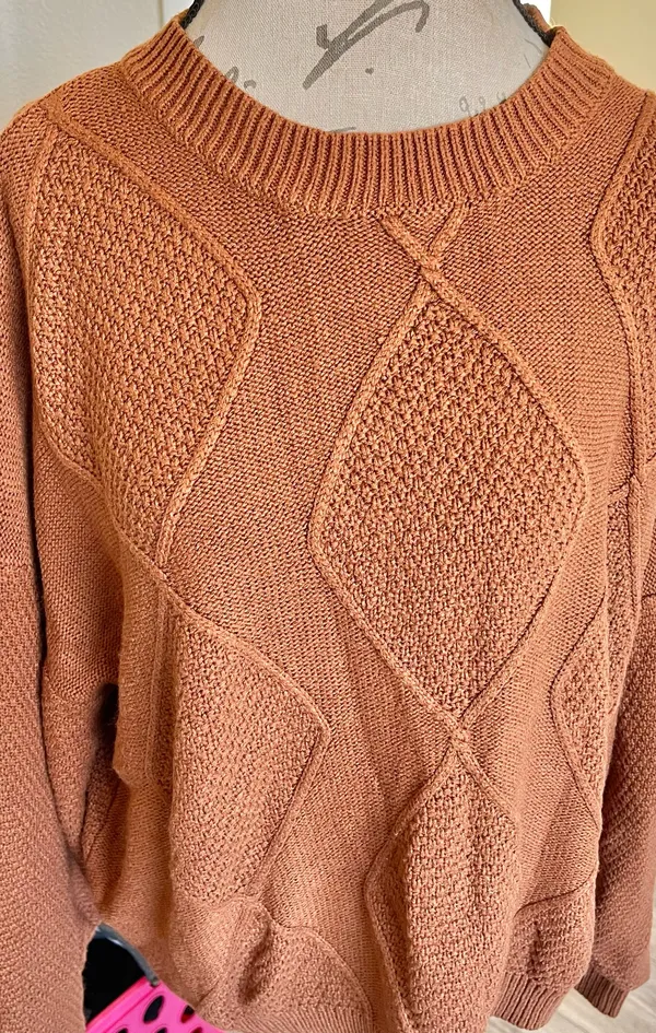 Shein Sweater 2XL Long Sleeve Brown - Image 7