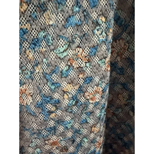 Free People Astra Peasant Top Blue Daisy Floral‎ Print Women's Size Medium - Image 10