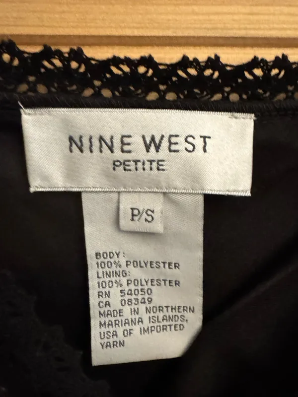 VNTG NWT Nine West Small Rosette Wrap Slip Dress Grunge Romantic Lace Coquette - Image 10
