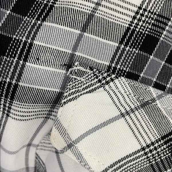 Sam Edelman Monochrome Plaid Button Down Shirt - Image 2