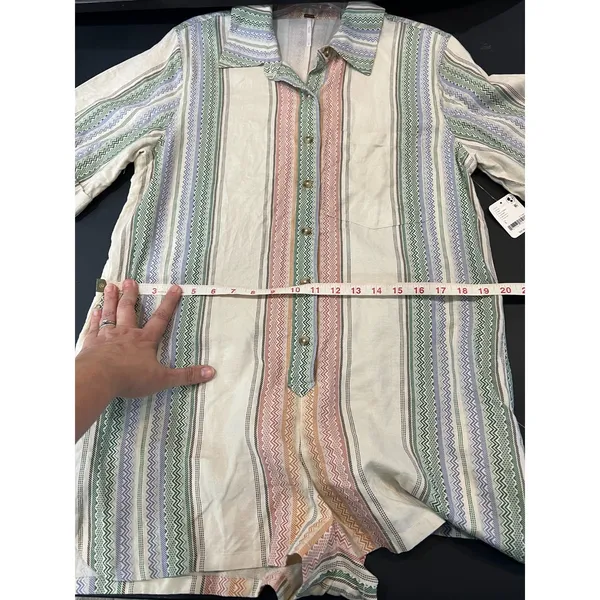 Free People Romper Women S Tea Combo New Stripe Chevron OB1939627 - Image 13