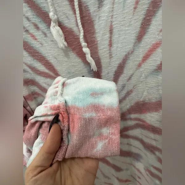 We The Free Pink & White Tie-Dye Pullover Hoodie - Image 10