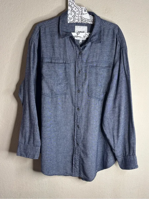 Aerie Anytime Fave Twill Shirt size medium NWT - Image 2