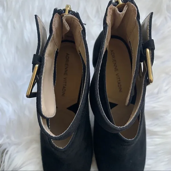Adrienne Vittadini AV-Gail Stiletto Ankle Boots Black Heeled Booties Size 8 - Image 5