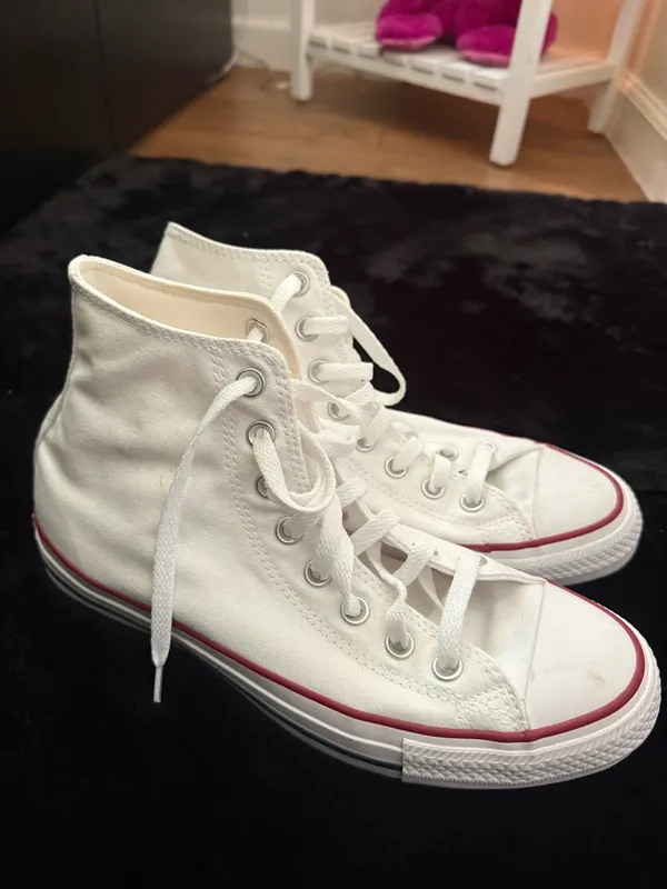 White Converse High-Top Sneakers - Image 3
