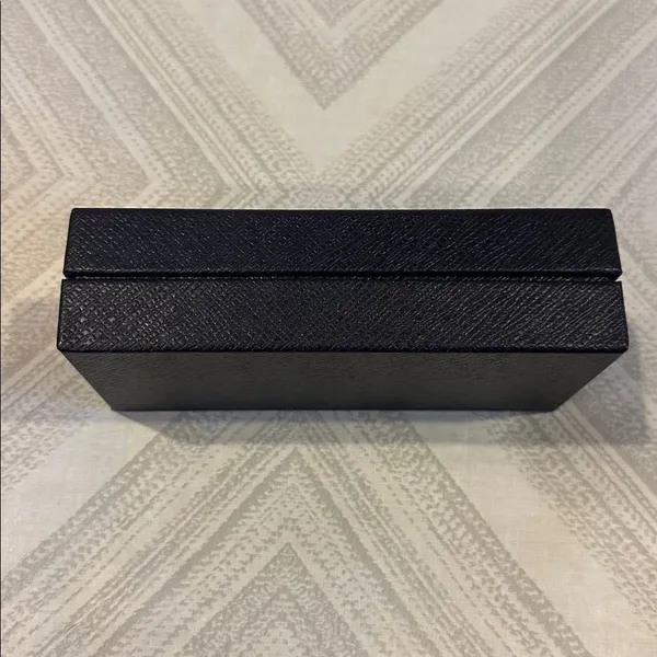 Prada Textured Small Black Rectangular Sunglasses Box - Image 2