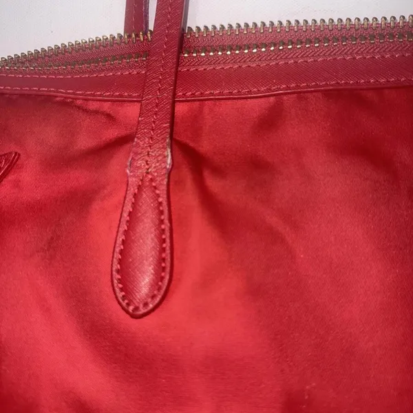 JPK Paris 75 Designer‎ Minimalist Canvas Carry Travel Red Crimson Tote Bag Purse - Image 13