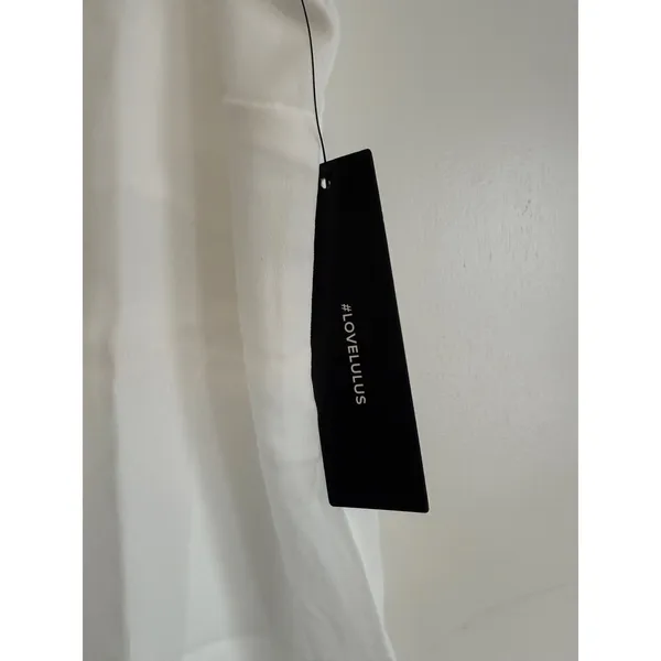 Lulus White Button Front Camisole V-Neck Adjustable Strap Tank Top‎ XS New - Image 4