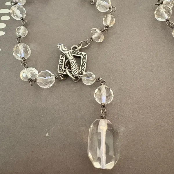Silpada Silver and Clear Beaded Necklace - Image 3