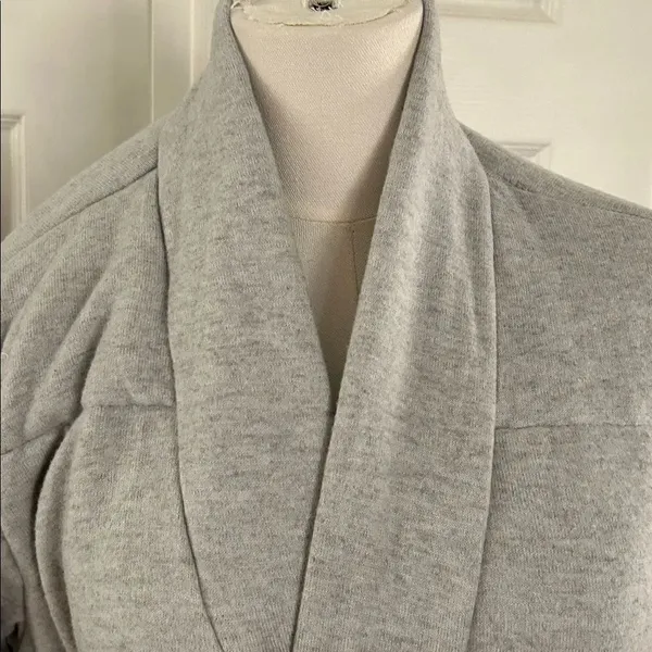 PJ Salvage Quilt Dreams Peachy Jersey Robe in Heather Grey , Large, Gray, NWT - Image 6