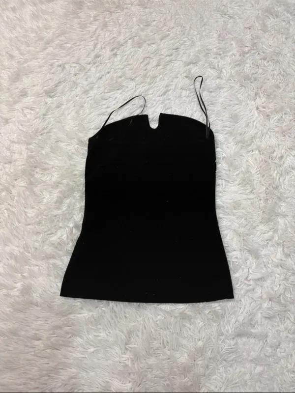 Naked wardrobe Black Strapless Structured Top - Image 2