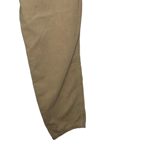 Zara‎ Women's Pants High-Waisted Cotton Pleated Skinny Cotton Denim Tan Size 2 - Image 7