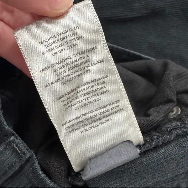 Re/Done 70's Loose Flare Washed Black Size 25 Flaw - Image 10