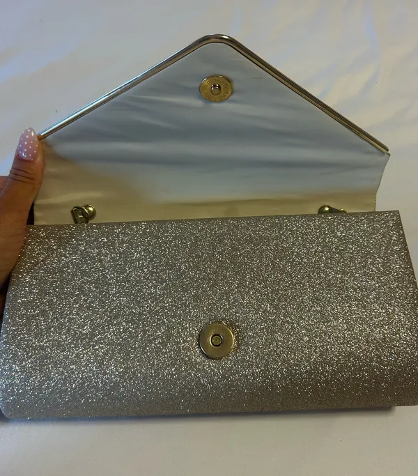 Glitter Rose Gold Clutch - Image 3