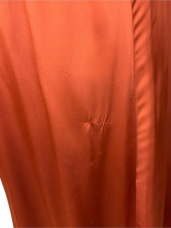 Baltic Born Poppy Satin Midi Dress Size XXL Rust Tie Front Stretch Wedding Guest - Image 11