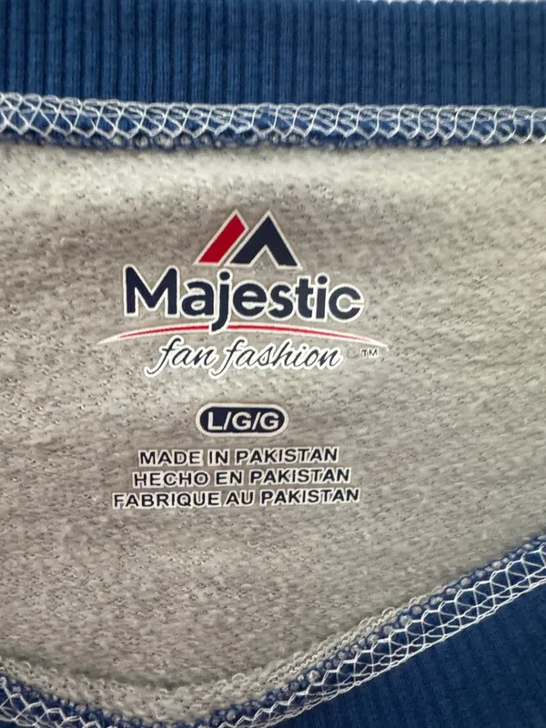 Vintage Majestic NFL Colts Grey and Blue Crewneck Sweatshirt - Image 2