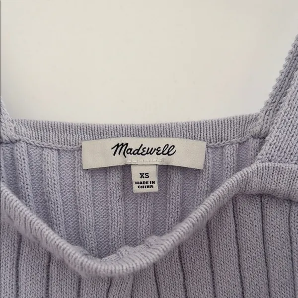 Madewell Ribbed Tank Top in Lavender - Image 2