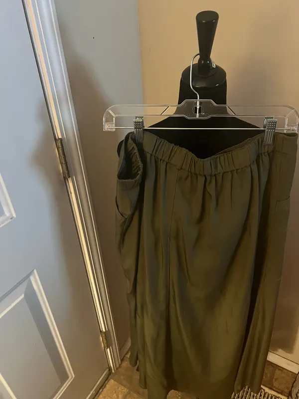Olive green high low skirt Westport 1962 XL - Image 2