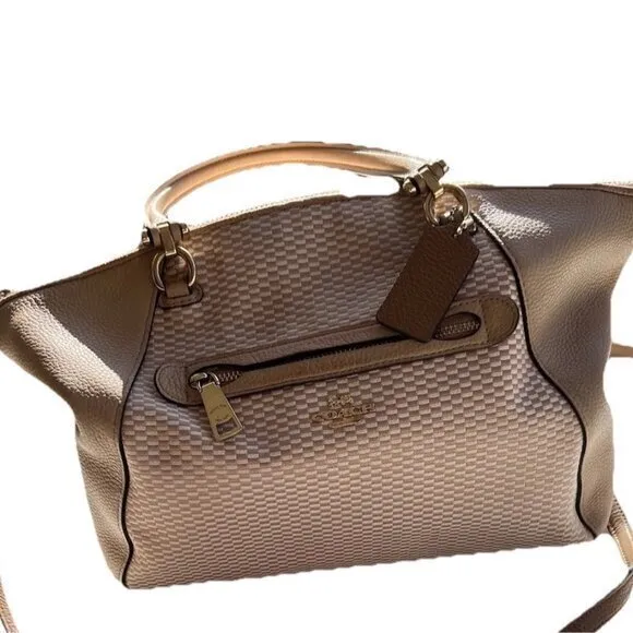Coach Legacy Jacquard Canvas Edie 31 Medium Shoulder Bag 29848 Beechwood Gold - Image 2