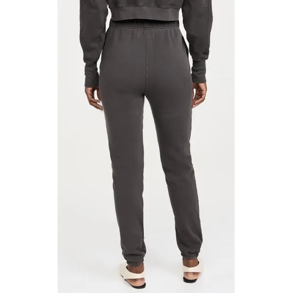 Les Tien Drawstring Waist Classic Heavy Sweatpants Vintage Black Gray Size Small - Image 3