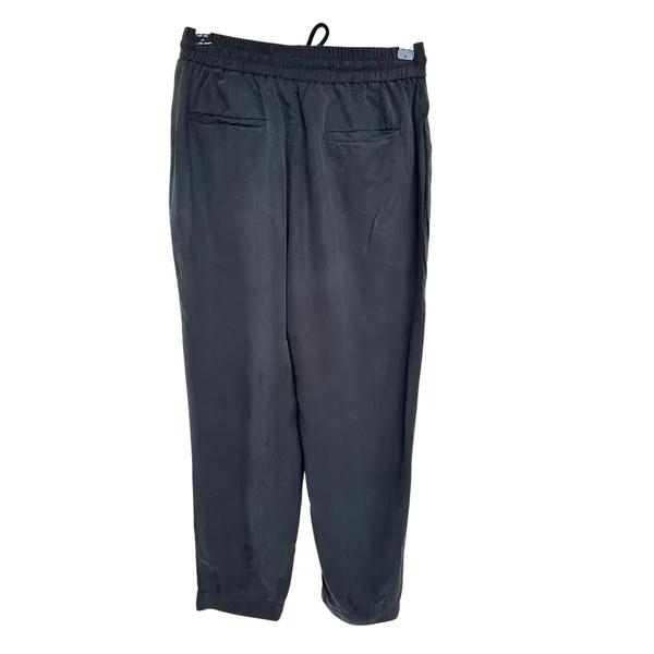 ATM Anthony Thomas Melillo Black Tencel Drawstring Elastic Waist Crop Pant Small - Image 2