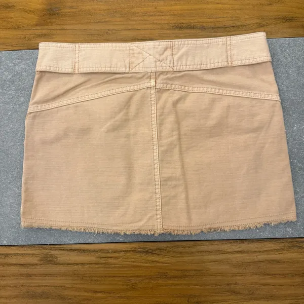 Free People Hang On Tight Belted Utility Mini Skirt in Sand Size 6 NWOT - Image 4