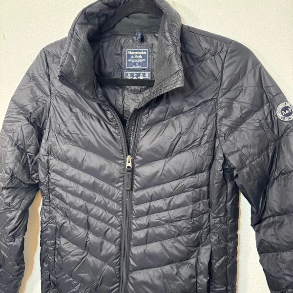 Abercrombie & Fitch Navy down packable puffer jacket - Image 2