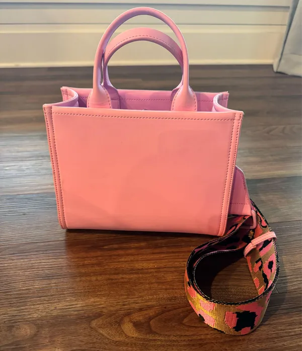 Vintage Havana Tote Bag Pink Star Hand-Dipped - Image 2