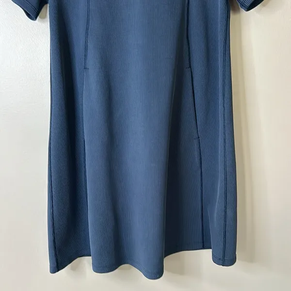 Lululemon Ribbed Softstreme T-Shirt Dress True Navy Blue Size 0 Relaxed/Oversize - Image 6