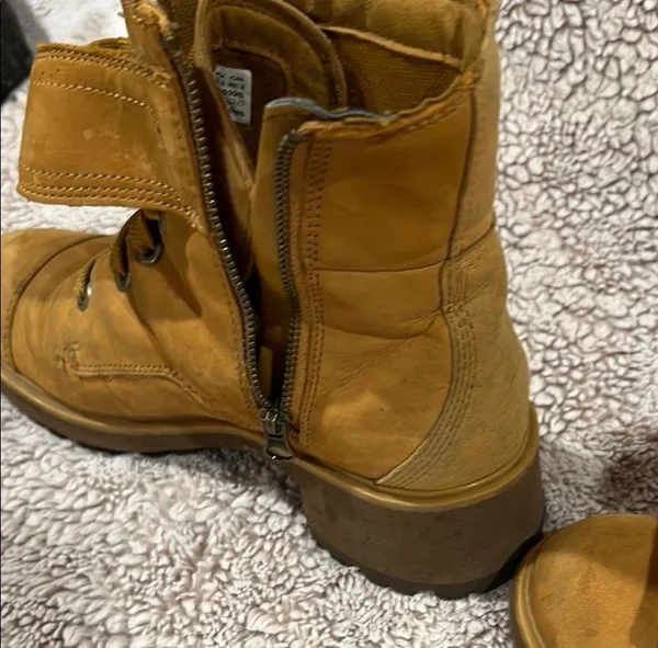 Timberland Kori Park Womens 9 Wheat Nubuck Suede Leather 6in Lace Up Heel Boot - Image 10