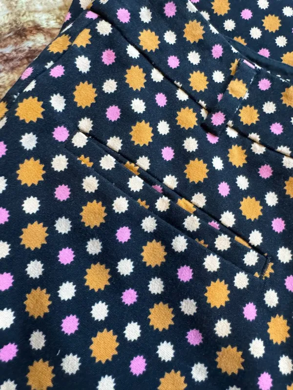 Maeve Kick Flare Trouser Pants - Geometric Print - Image 3