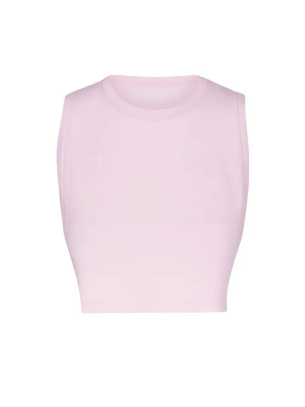 NWT Skims Boyfriend Cropped Tank in Cherry Blossom, Size Small - Image 2