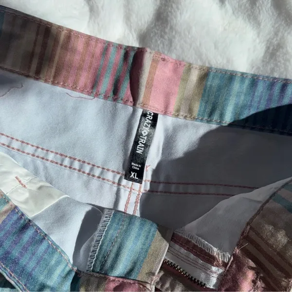 Crazy Train Pastel Serape Denim Shorts XL NWOT Boutique Western - Image 7