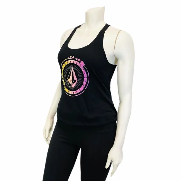VOLCOM Black Twisted‎ Racer Back Tank Top - Image 2