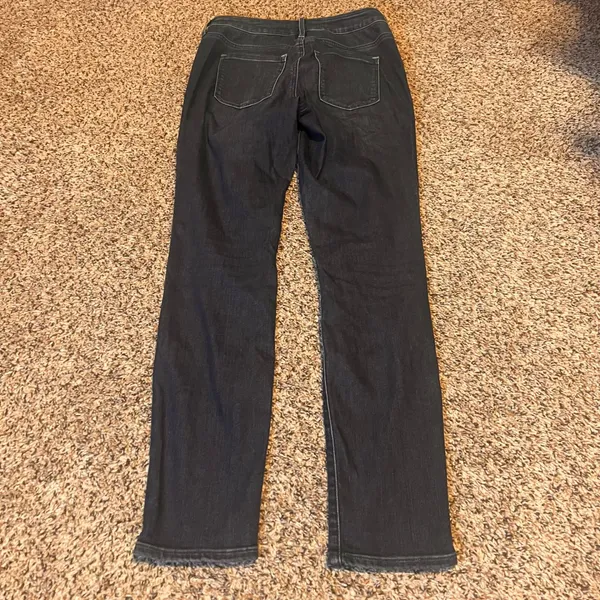 Athleta Women Size‎ 2 Black Wash Denim Straight Leg Jeans Pants - Image 6