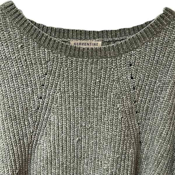 Serpentine Knit‎ Sweater Size Large Green - Image 3