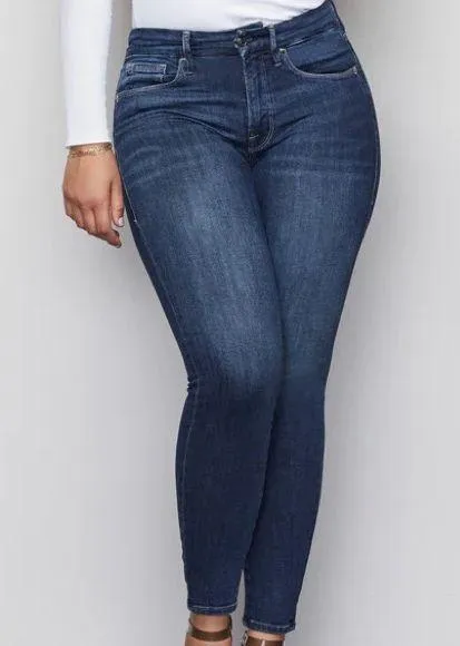 Good American Good Legs Crop Blue 260 High Rise Skinny Leg Jeans - Image 5