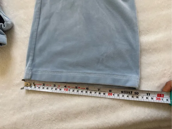 Juicy Couture Light Blue Rhinestone Logo Wide-Leg Velour Jeans - Image 10