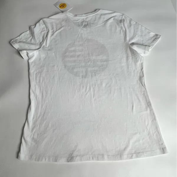 Life is Good Women's Peace and Love Logo Short Sleeve White Graphic Tee Sz M - Image 8