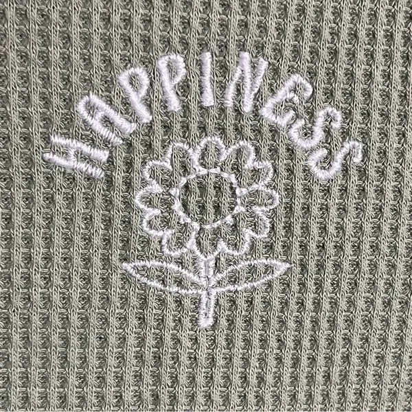 Women's Juniors American Eagle Long‎ Sleeve Henley Size Medium Green Hippie Boho - Image 2