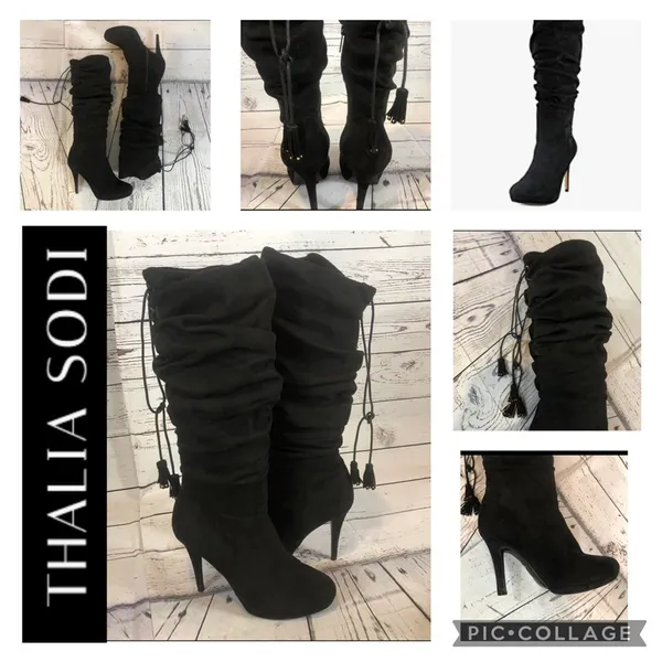 Thalia Sodi Brisa Knee High Slouchy Tassel Boots Size 9 - Image 12