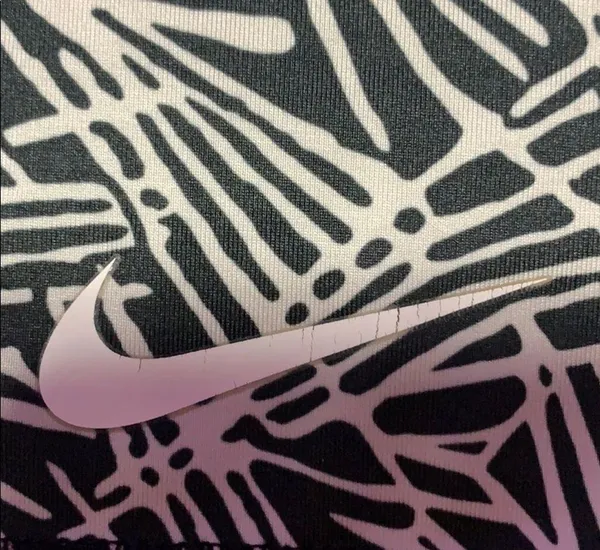 Black and White Zebra Print Nike Pro Shirts - Image 3