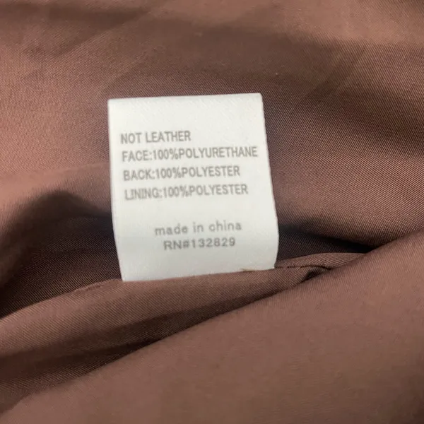 Remi x Revolve Chocolate Brown Vegan Leather Blazer Single Button Oversized Fit - Image 8