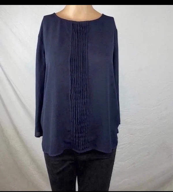 Long Sleeve Blouse Blue - Image 7