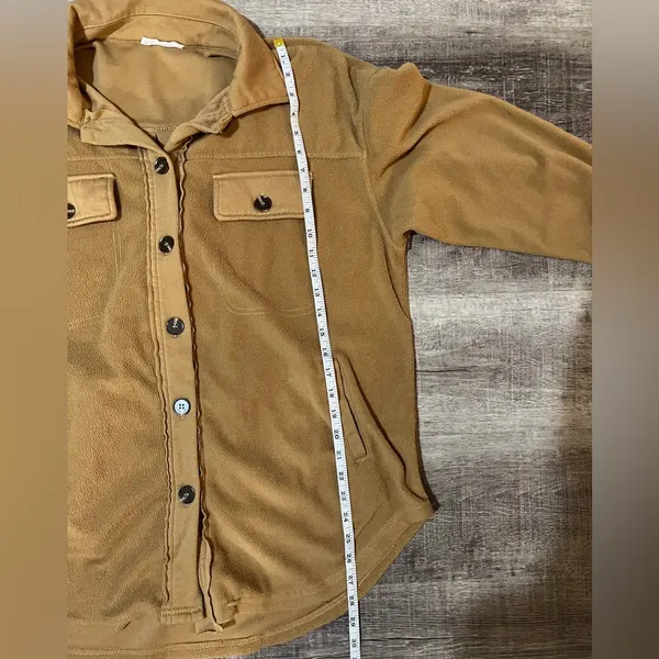 12TH TRIBE Versa Mist Fleece Shacket - Camel - Image 6