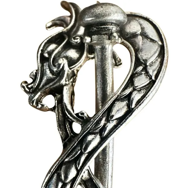 Celtic Dragon Silver-Tone Hair Pin - Image 5