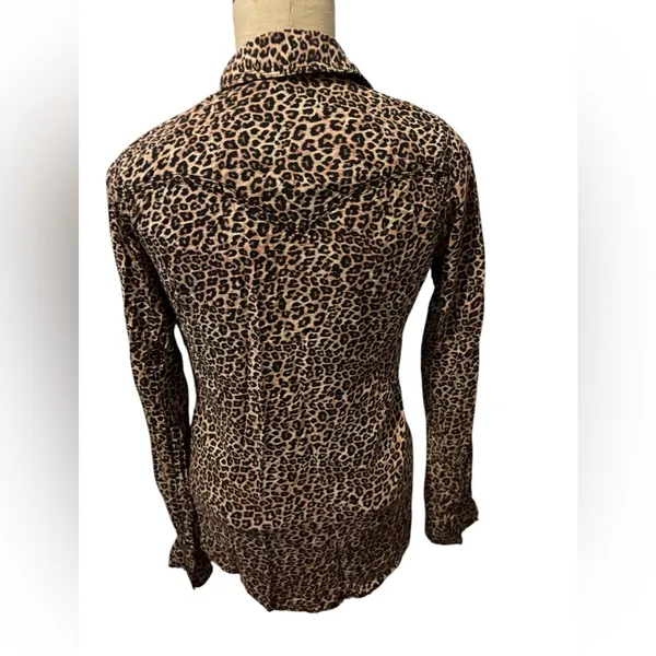 Rock 47 X Wrangler Leopard Long Sleeves Western Shirt Size Small - Image 3