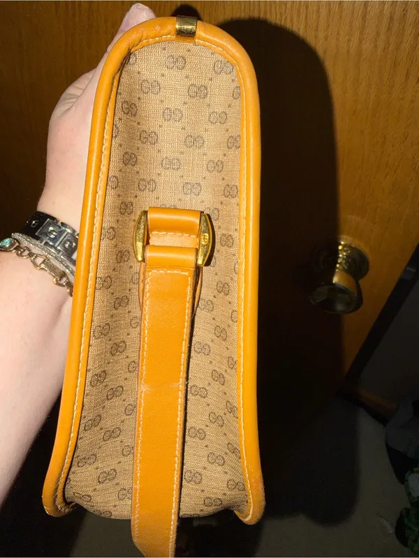 Gucci Monogram Crossbody Bag with Scarf Accent vintage - Image 12
