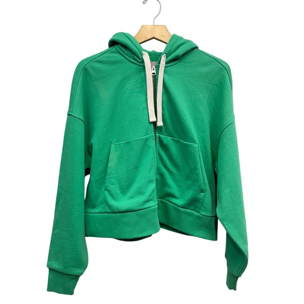 Everlane The Track Organic Cotton Hoodie in Bright Jade size XS NWT - Image 2